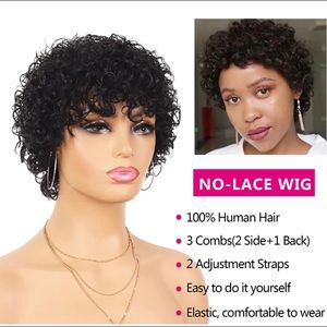 5inch Curly 1b Wig
